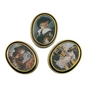 Bentley's of London Confectionary Cats Gallery Set 3 Tins New/Sealed Old Stock